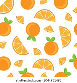 Seamless pattern with hand drawn oranges. Background for textiles, kitchen utensils and wrapping paper, background for the site
