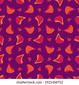 Patrón sin brillo con formas orgánicas dibujadas a mano. Hermosa textura para textil, papel impreso, rayado o papel pintado. Ilustración vectorial. Un fondo abstracto de color.