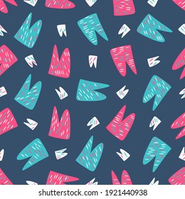 Patrón sin brillo con formas orgánicas dibujadas a mano. Hermosa textura para textil, papel impreso, rayado o papel pintado. Ilustración vectorial. Un fondo abstracto de color.