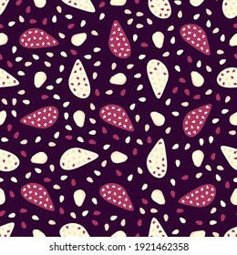 Patrón sin brillo con formas orgánicas dibujadas a mano. Hermosa textura para textil, papel impreso, rayado o papel pintado. Ilustración vectorial. Un fondo abstracto de color.