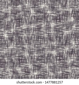 Seamless pattern hand drawn ornamental hessian cloth texture background. Irregular loose woven all over print. Vector grunge swatch