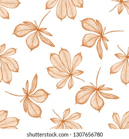 Seamless pattern with hand drawn pastel buckeye