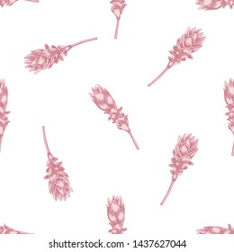 Seamless pattern with hand drawn pastel turmeric