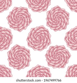 Seamless pattern with hand drawn pastel camellia japonica