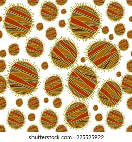 Seamless pattern with hand drawn patches. Clipping mask is used, vector illustration.