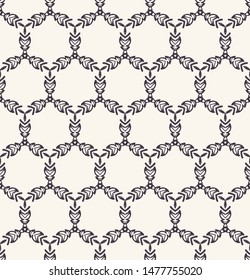 Seamless pattern. Hand drawn petal polka dot background. Monochrome dotty black and white floral circle. All over print vector swatch