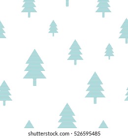 Seamless pattern with hand drawn pine fir branches christmas tree. Vector illustration. Vintage holiday background. Merry Christmas and Happy New Year.