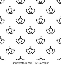 Seamless pattern hand drawn priest hat. Doodle black sketch. Sign symbol. Decoration element. Isolated on white background. Flat design. Vector illustration.