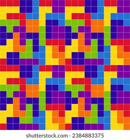 Seamless pattern with hand drawn puzzle. Background for textile, wrapping paper, fashion, illustration.