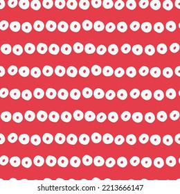 Seamless pattern. Hand drawn rings decorated with patterns in Scandinavian style, holidays concept. For wrapping paper, other design projects