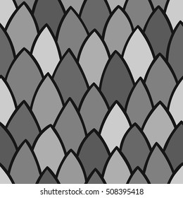Seamless pattern of hand drawn scale. Abstract seamless pattern. Graphic ornament. Vector repeating texture. Reptile skin texture.