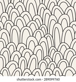 Seamless pattern with hand drawn scales. Creative abstract background. Stylized flake texture. Modern graphic design.