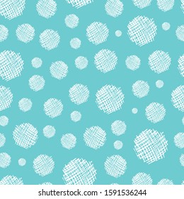 Seamless pattern with hand drawn scribble smear circle. Abstract grunge texture. Vector illustration