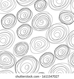 Seamless pattern. Hand drawn  scribble waves. Can be uset for textile, wallpapers, prints and web design