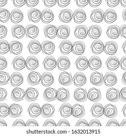 Seamless pattern. Hand drawn  scribble waves. Can be uset for textile, wallpapers, prints and web design
