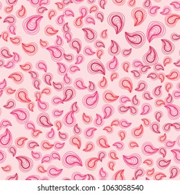 Seamless pattern with hand drawn seashells like mussels. Marine theme Zentangle. Vector illustration endless pattern.