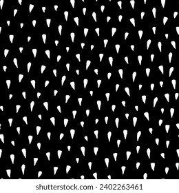 Seamless pattern with hand drawn shapes background. Black white texture. Random brush strokes. Geometric graphic design element. Scrapbook wallpaper. Vector illustration