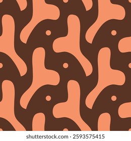 Seamless pattern with hand drawn shapes. Vector illustration