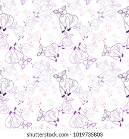 Seamless pattern of hand drawn sketch style piggy cheerful.Vector illustration isolated on white background.