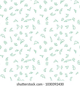 Seamless pattern of hand drawn sketch style shape Abstraction.Vector illustration isolated on white background