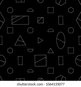 Seamless pattern of hand drawn sketch style Geometric figures
.Vector illustration isolated on white background