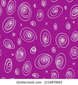 Nahtlose Muster handgezeichnet Sketch Doodle unregelmäßige geometrische Spiralhintergrund.