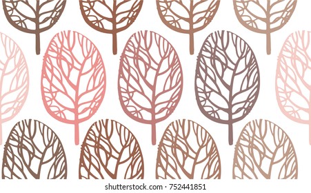 Seamless pattern of hand drawn sketch style leaves. Vector illustration.