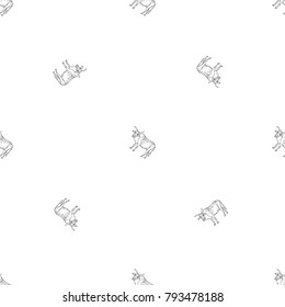 Seamless pattern of hand drawn sketch style indian cow. Vector illustration.