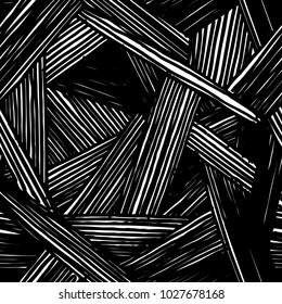 Seamless pattern of hand drawn sketches rough hatching grunge texture. Vector illustration