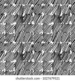 Seamless pattern of hand drawn sketches rough hatching grunge texture. Vector illustration