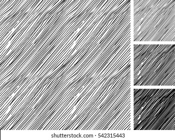 Seamless pattern of hand drawn sketches rough parallel hatching grunge pattern. texture has three different shades: light, mid and dark tone. 