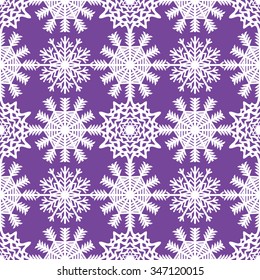 Seamless pattern with hand drawn snowflake. Template for wrapping, scrapbook paper, textile print or web wallpaper. Winter holidays design. Vector illustration