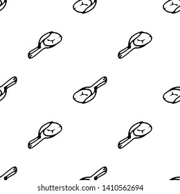 Seamless pattern Hand drawn spatula Toy doodle. Sketch children's toy icon. Decoration element. Isolated on white background. Vector illustration.