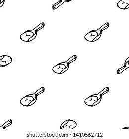 Seamless pattern Hand drawn spatula Toy doodle. Sketch children's toy icon. Decoration element. Isolated on white background. Vector illustration.