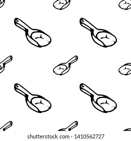 Seamless pattern Hand drawn spatula Toy doodle. Sketch children's toy icon. Decoration element. Isolated on white background. Vector illustration.