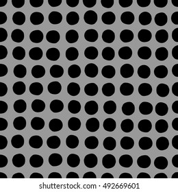 Seamless pattern. Hand drawn specks in a row. Vector illustration