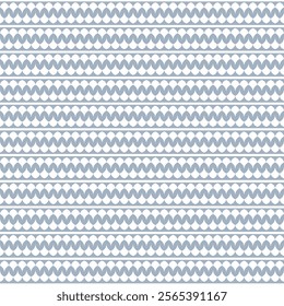 Seamless pattern with hand drawn spiral blue lines. Simple geometric pattern. Horizontal geometric wavy pattern.