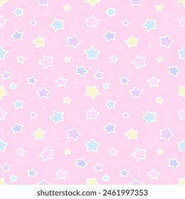 Seamless pattern with hand drawn star. Background for textile, wrapping paper, fashion, illustration.