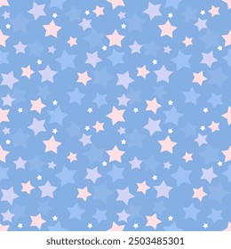 Seamless pattern with hand drawn Star. Background for textile, wrapping paper, fashion, illustration.