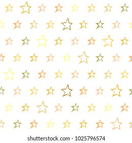 Seamless pattern with hand drawn stars. Repeating texture with doodle symbols