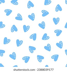 Seamless pattern with hand drawn stars with dots