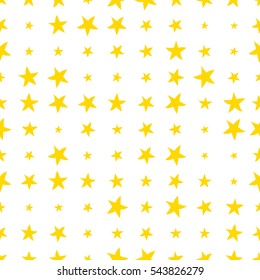 Seamless pattern with hand drawn stars on  background. Sky background. Vector illustration.