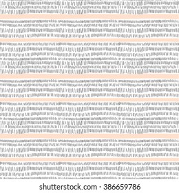 Seamless pattern with hand drawn stripes