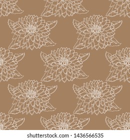 Seamless pattern with hand drawn summer flowers for textile, wallpapers, gift wrap and scrapbook. Vector illustration