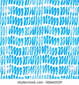 Seamless pattern with hand drawn textures. Watercolor background.