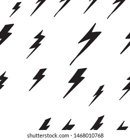seamless pattern hand drawn thunder with doodle style