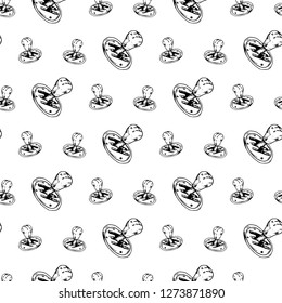 Seamless pattern Hand drawn transmission doodle. Sketch style icon. Decoration element. Isolated on white background. Flat design. Vector illustration.