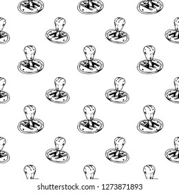 Seamless pattern Hand drawn transmission doodle. Sketch style icon. Decoration element. Isolated on white background. Flat design. Vector illustration.