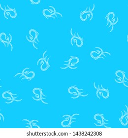 Seamless pattern of hand drawn vector dragon isolated on white background. Fantastic dragon icon. Freehand seamless silhouette of mythology aminal. Fantasy outline illustration.