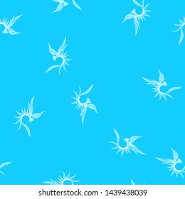 Seamless pattern of hand drawn vector dragon isolated on white background. Fantastic dragon icon. Freehand seamless silhouette of mythology aminal. Fantasy outline illustration.